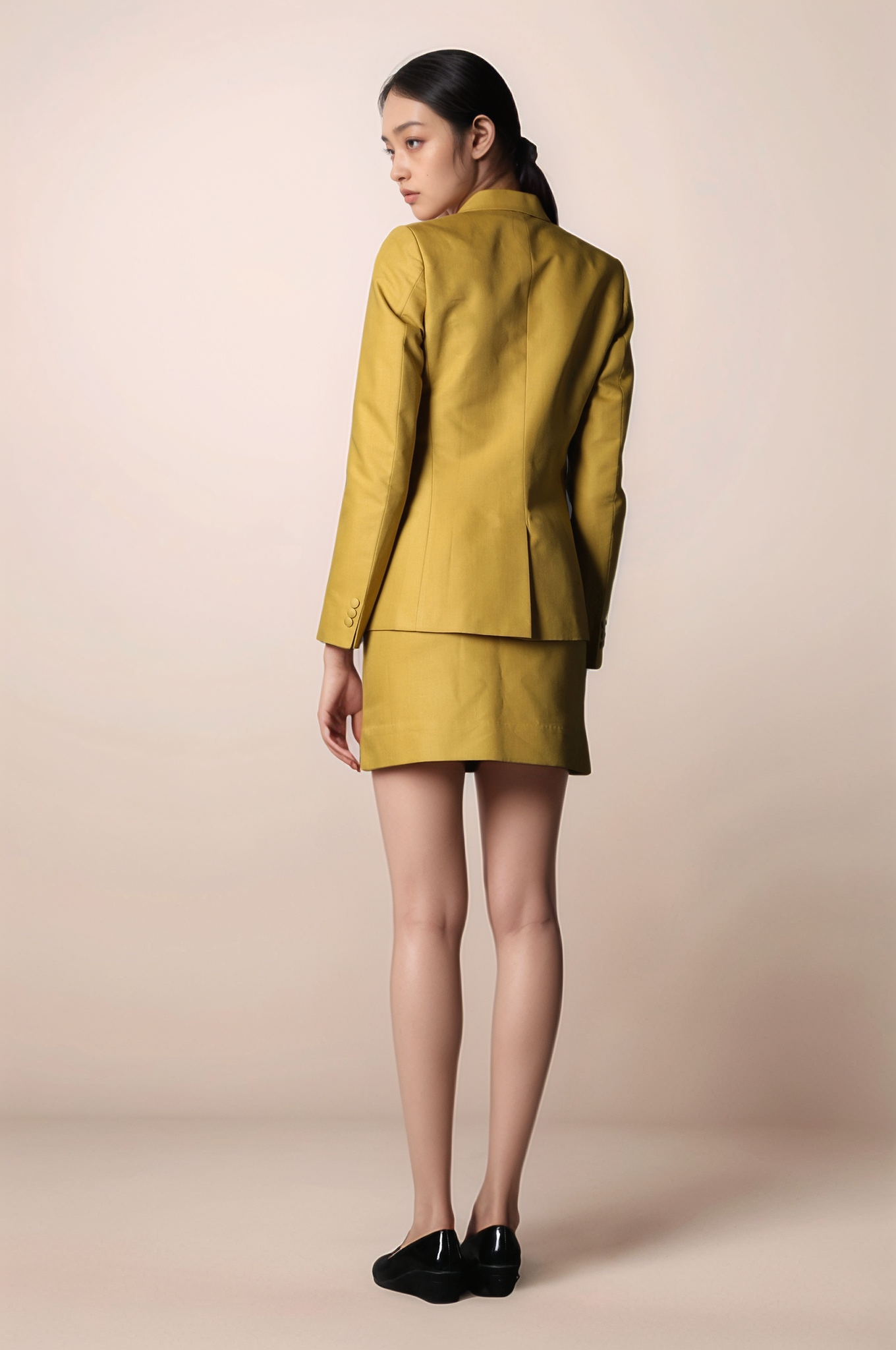 Ochre Yellow Formal Blazer