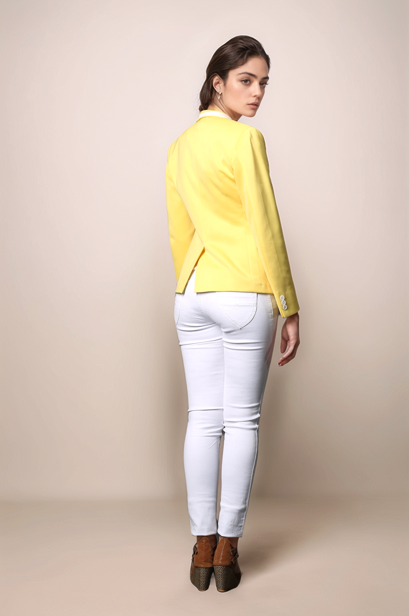 Yellow Casual Blazer