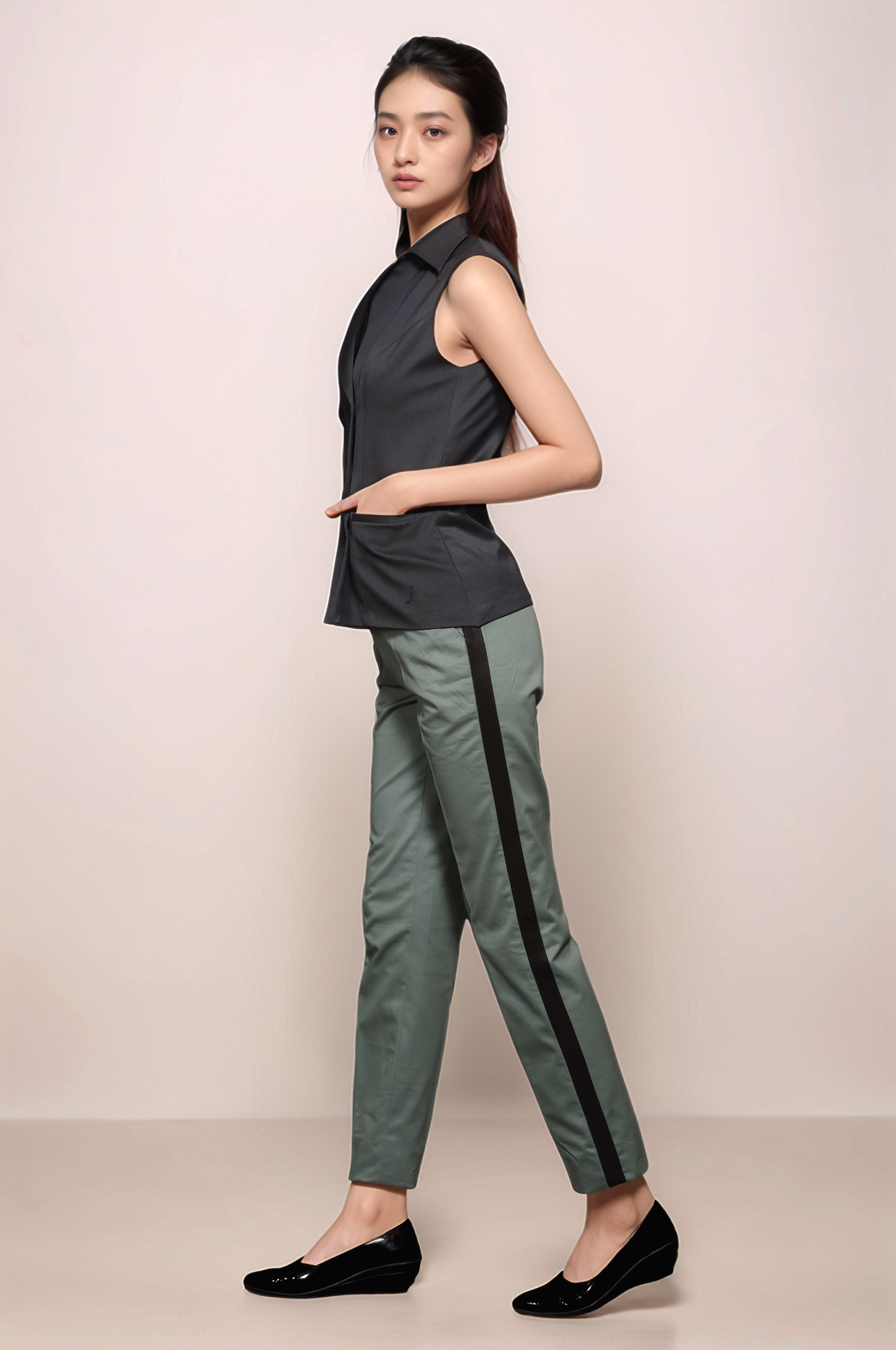Green Tuxedo Trouser