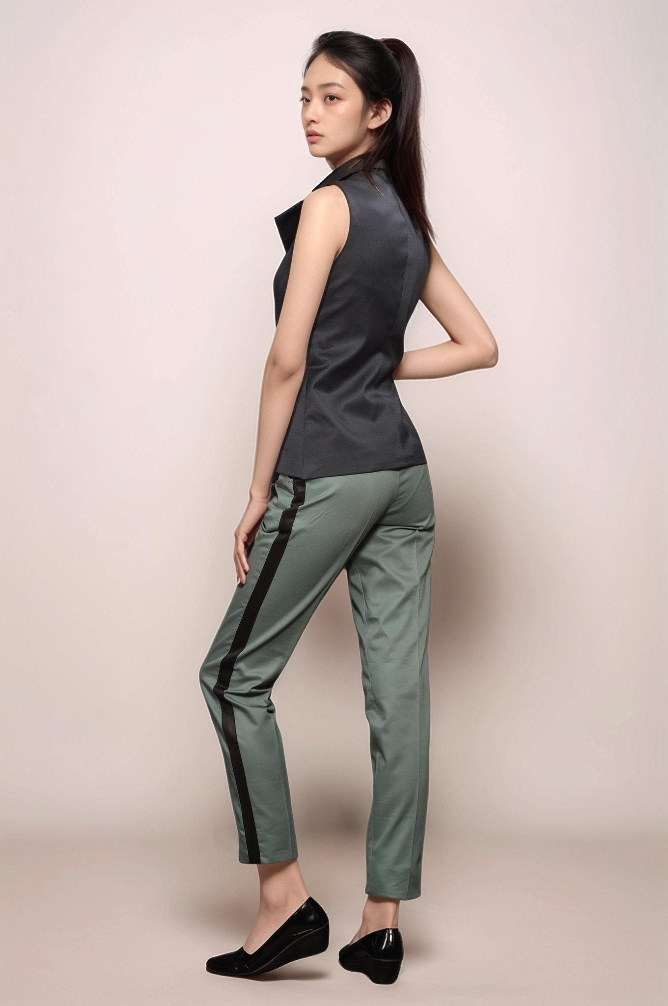 Green Tuxedo Trouser