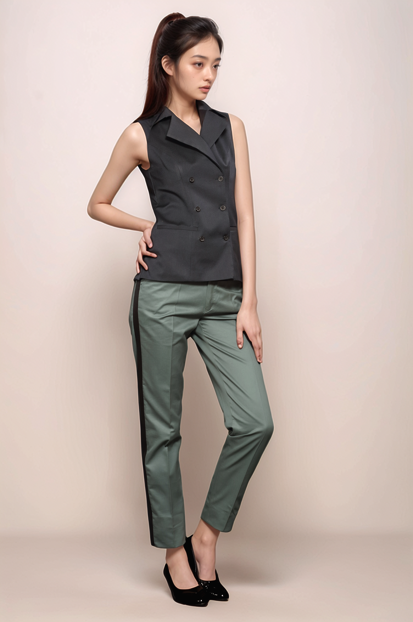 Green Tuxedo Trouser