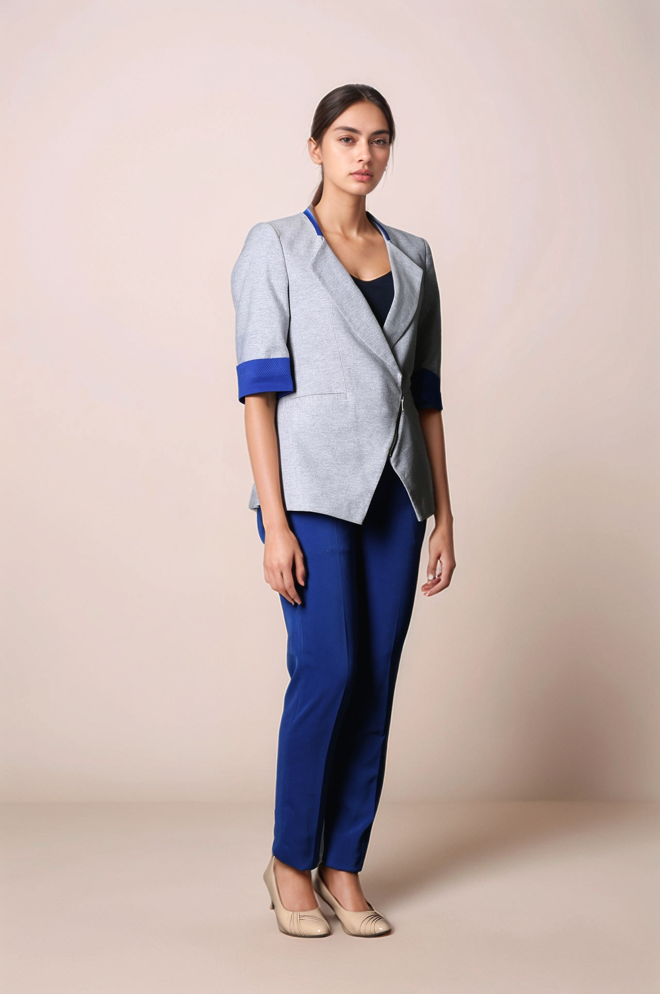 Grey Overlapped Coat