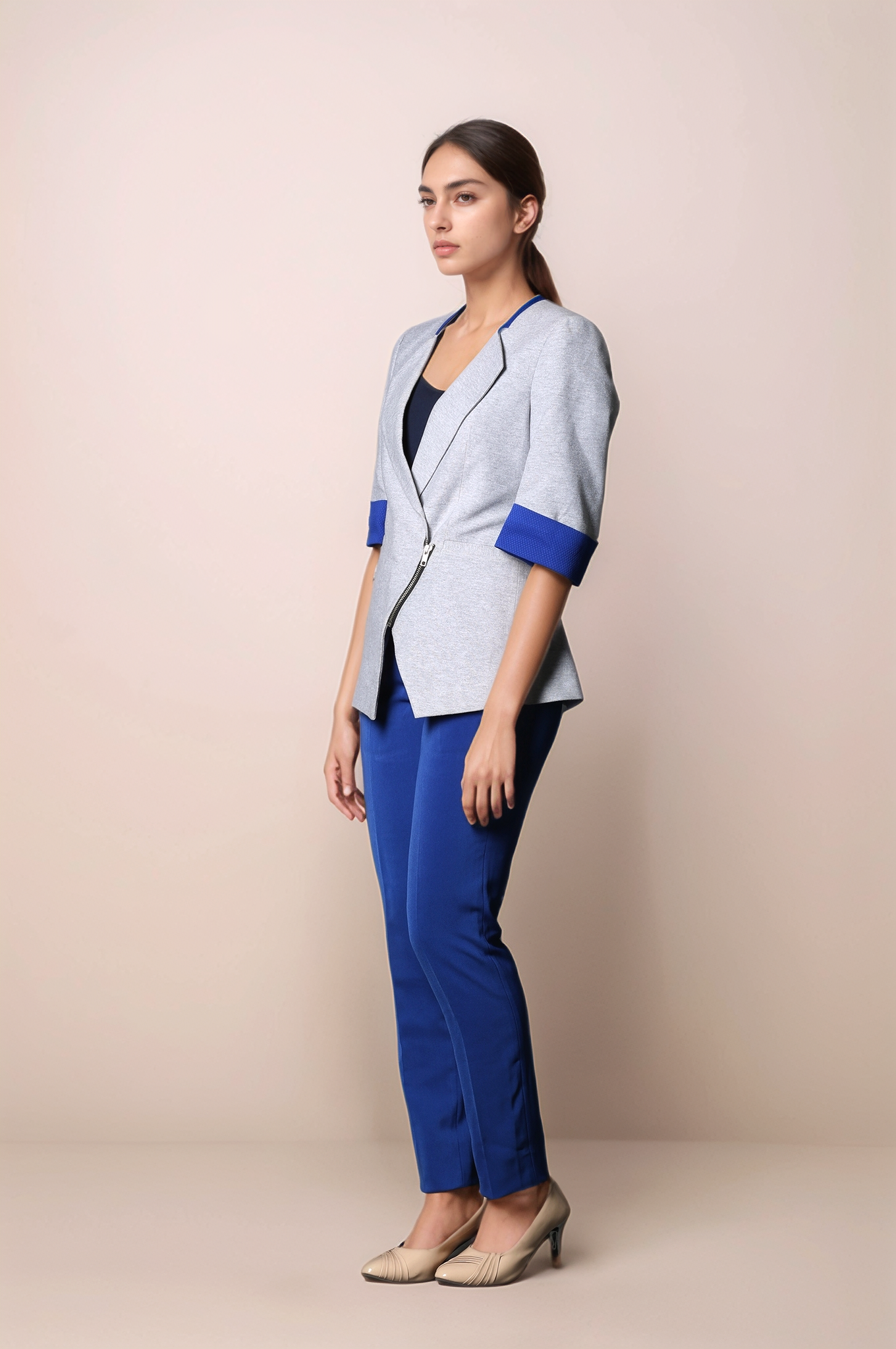 Grey Overlapped Coat