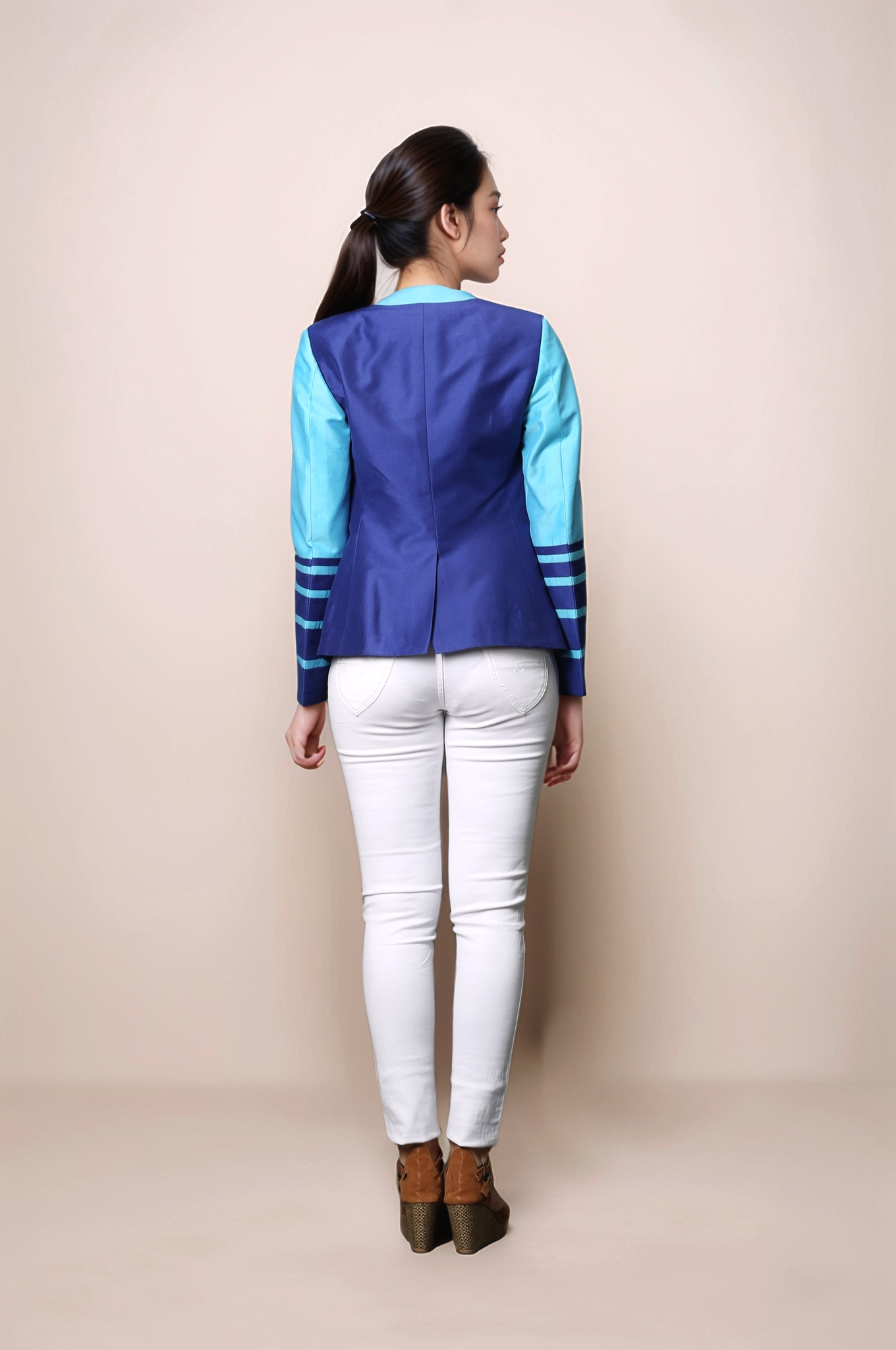 Blue Dual Color Summer Coat