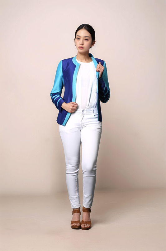 Blue Dual Color Summer Coat