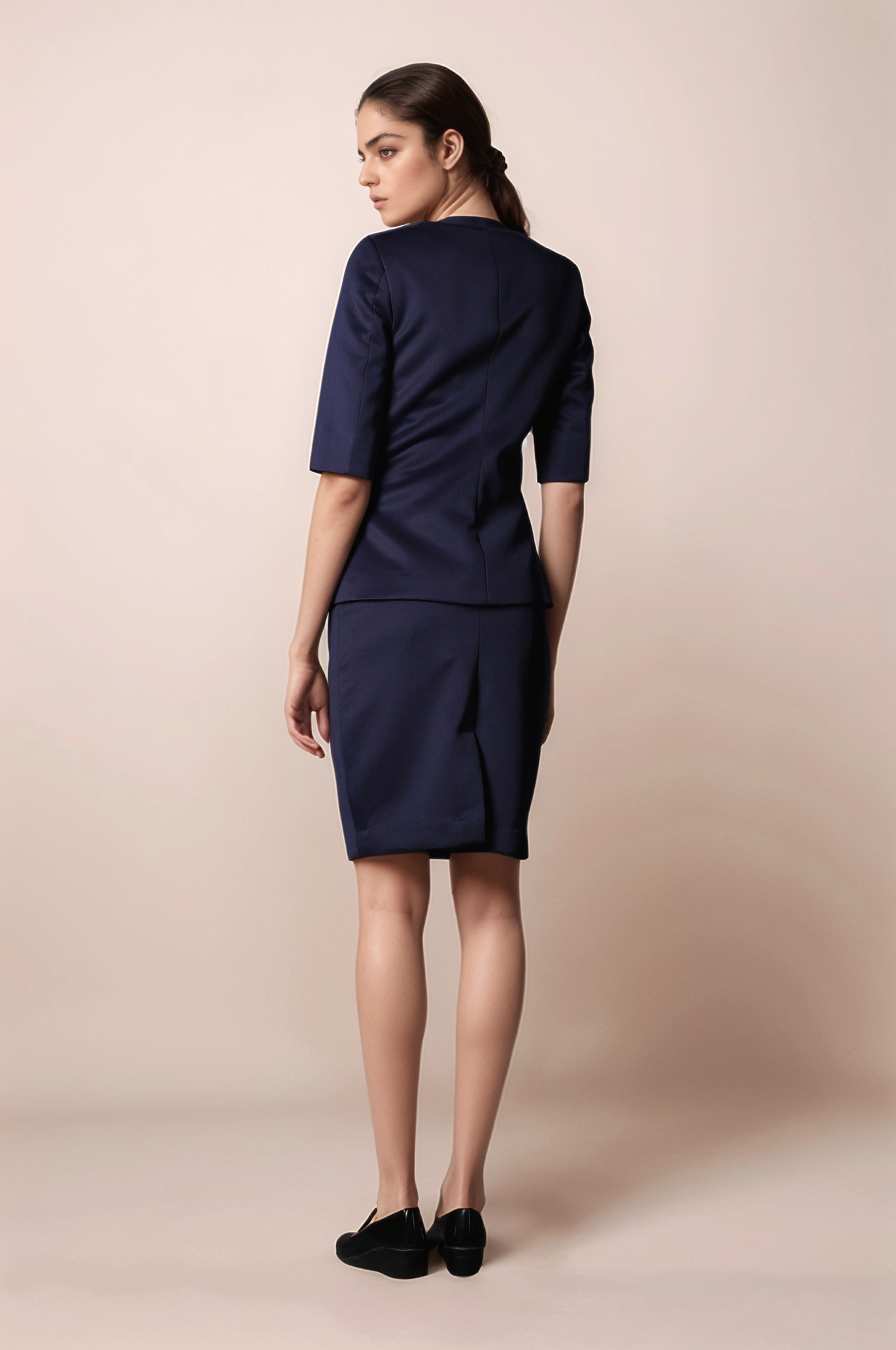 Blue Font Open Blazer