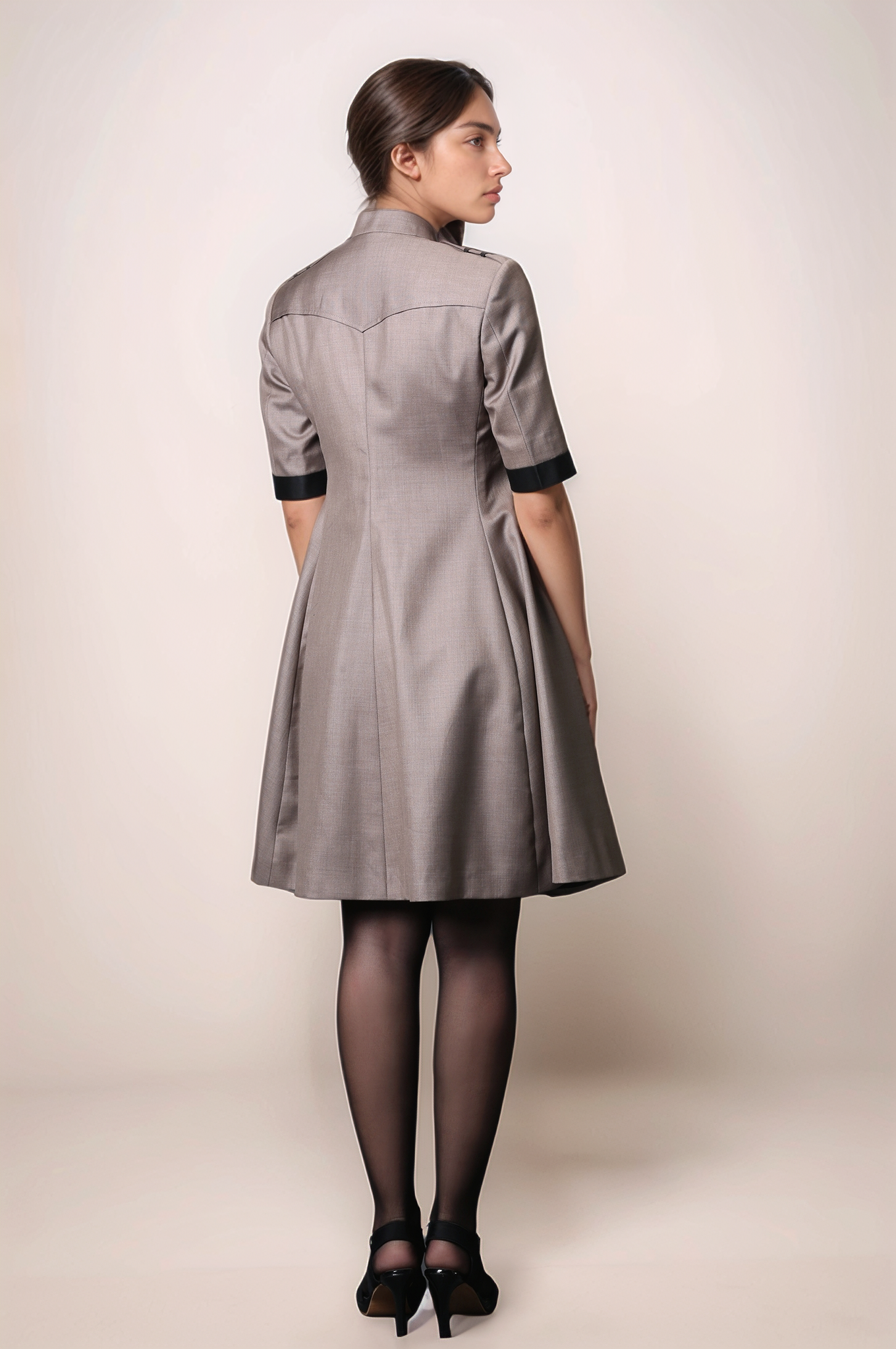 Beige Dress Coat