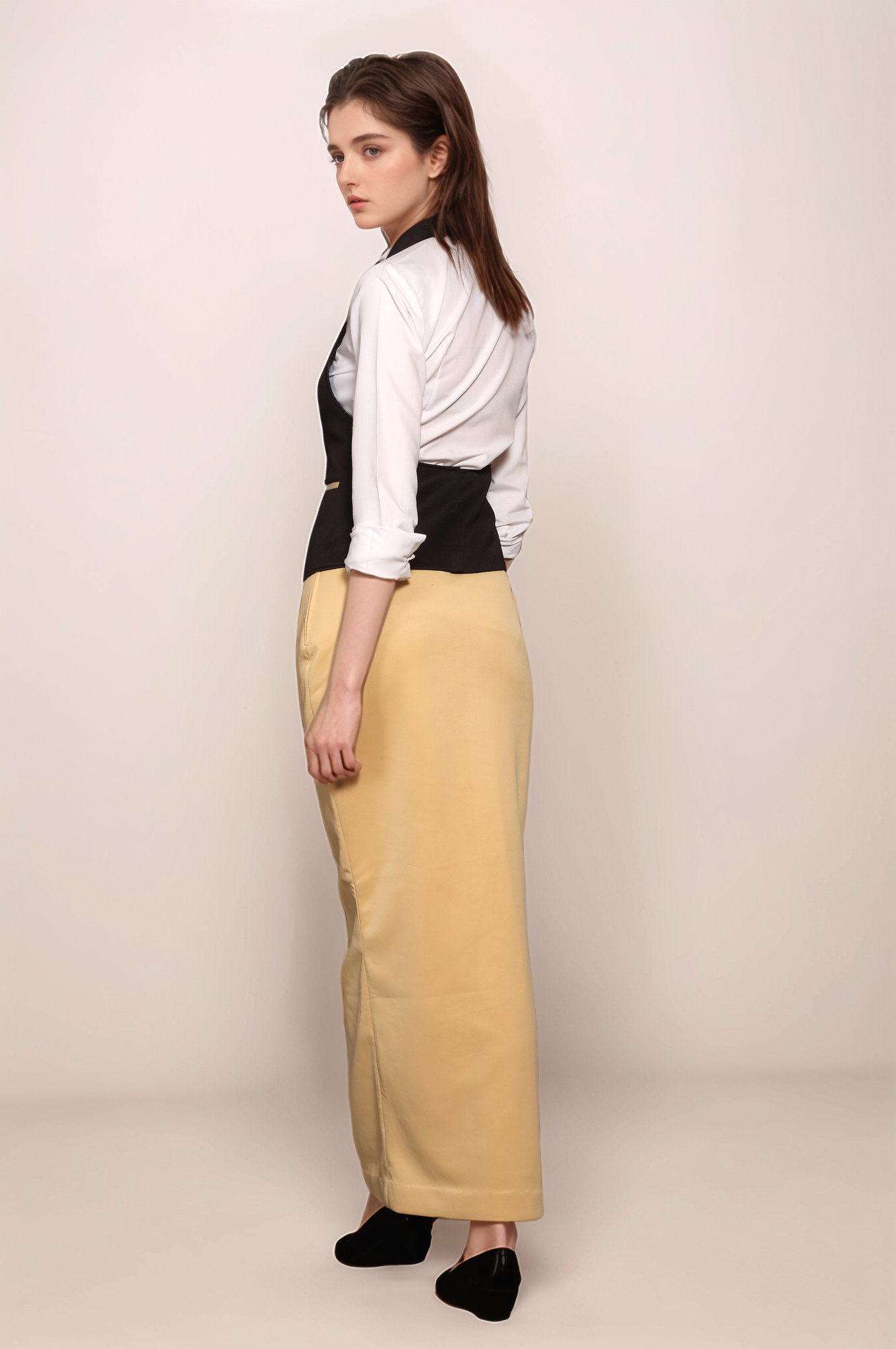 Black Halter Neck Waistcoat