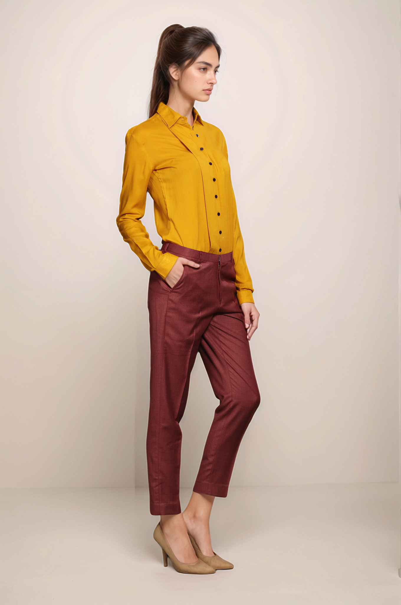 Mustard Panel Shirt