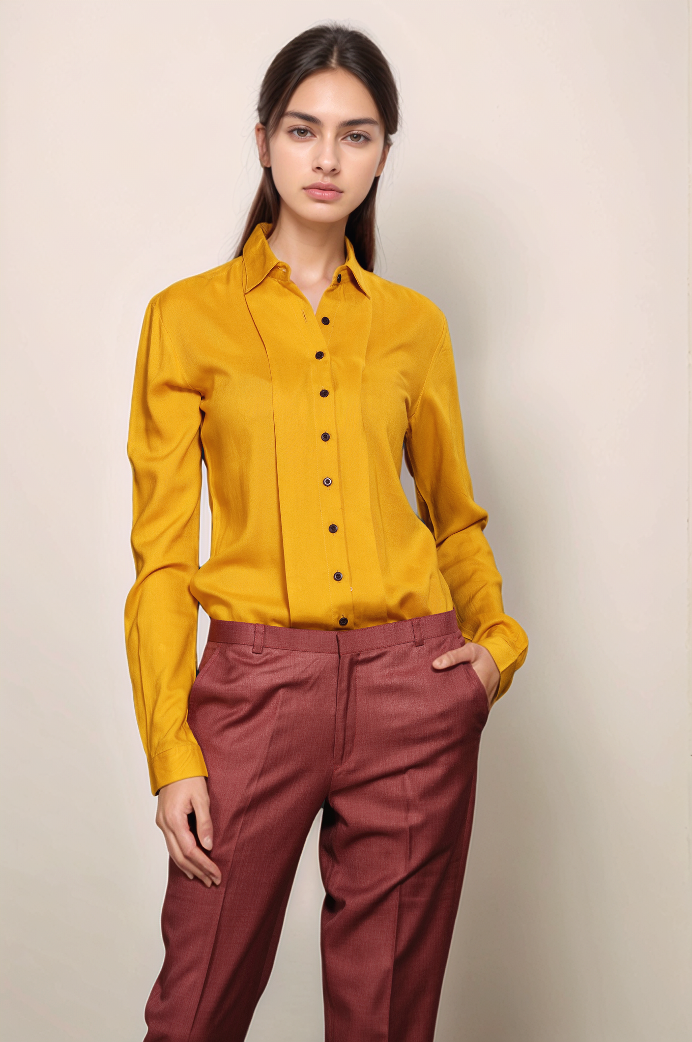 Mustard Panel Shirt