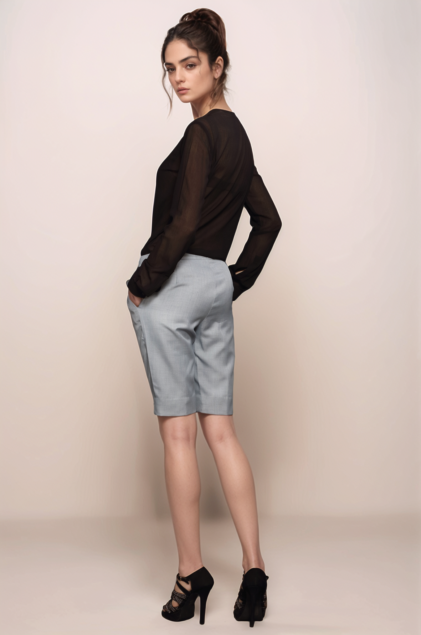 Light Grey Long Shorts