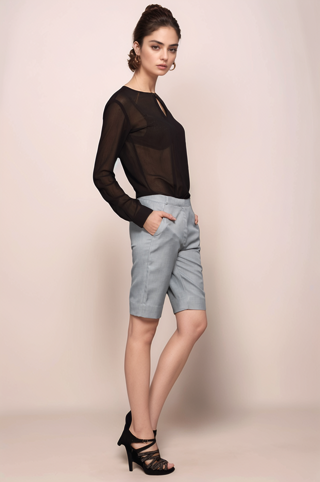 Black Georgette Shirt