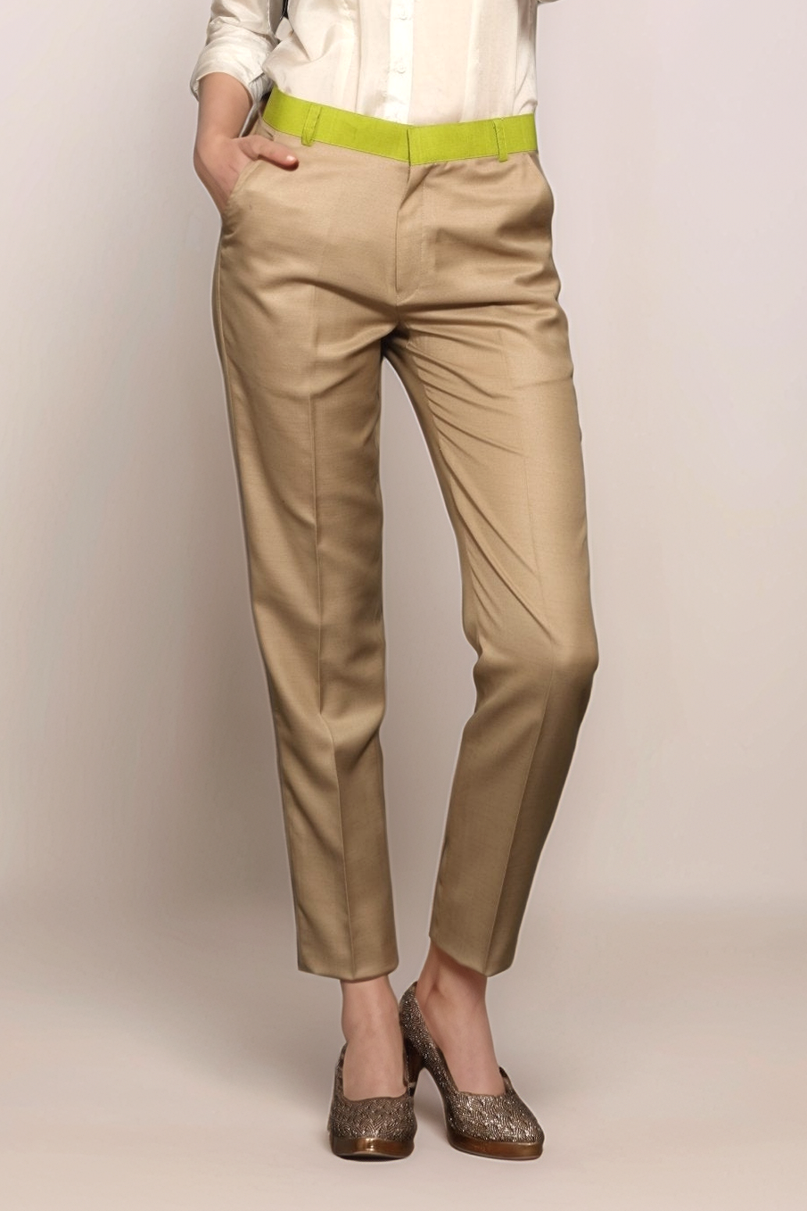 Dark Beige Formal Trouser