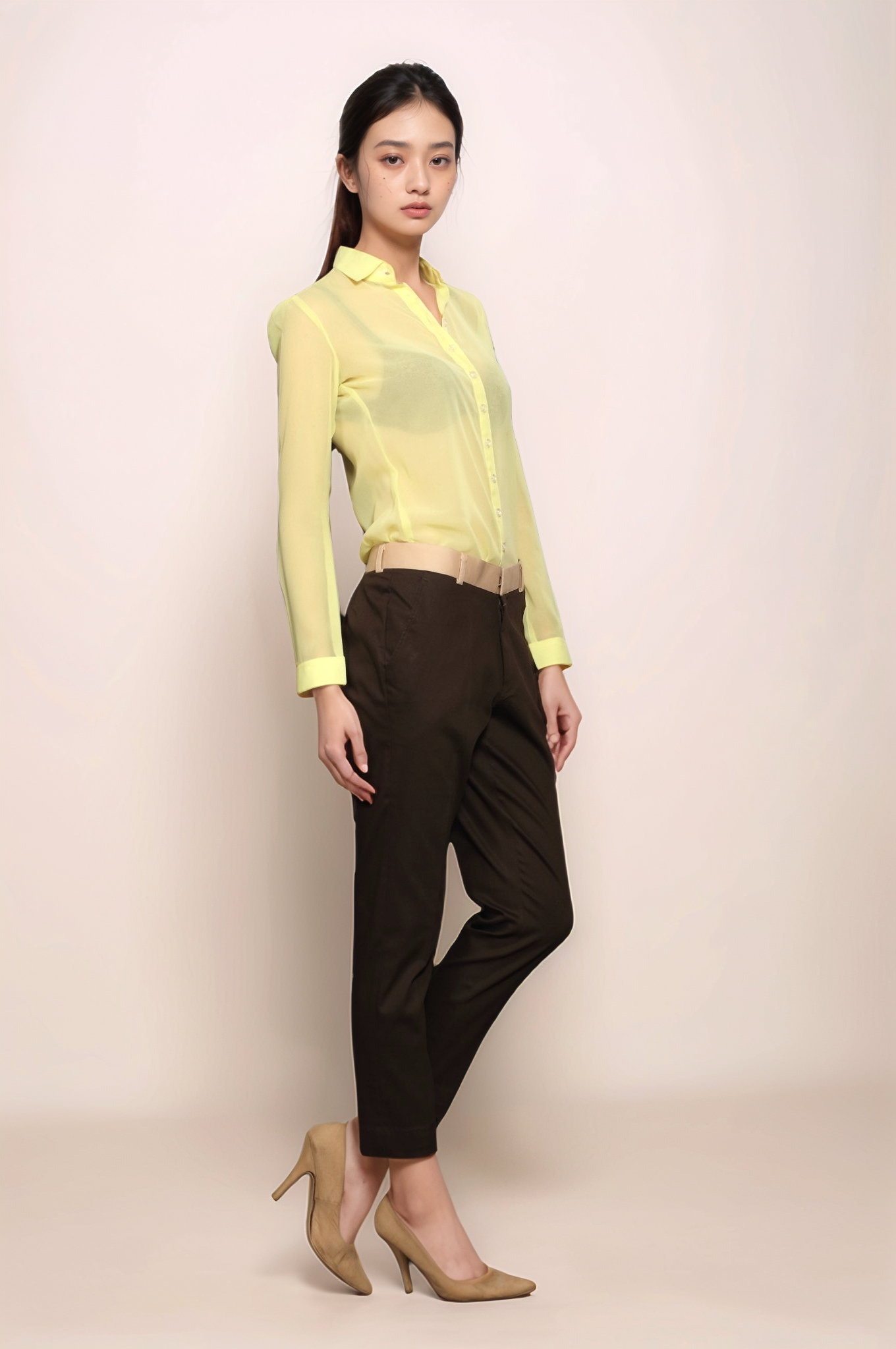 Brown Cotton Trouser