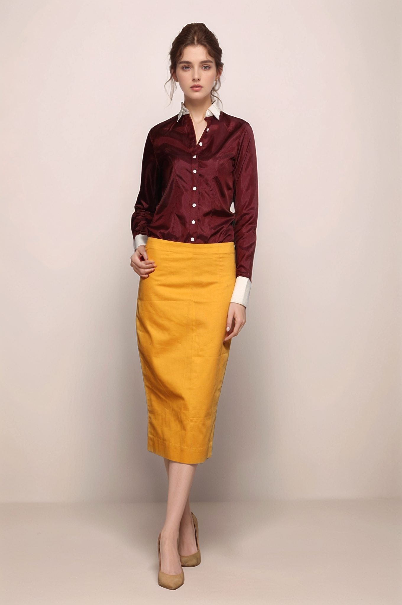 Yellow Pencil Skirt