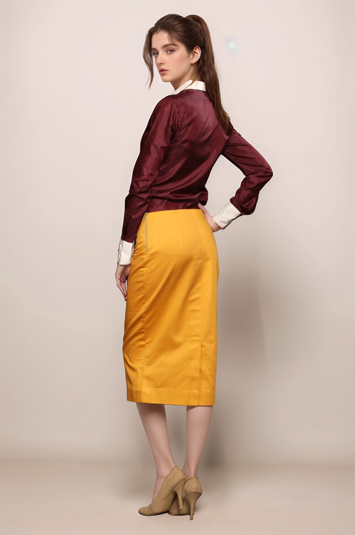 Yellow Pencil Skirt