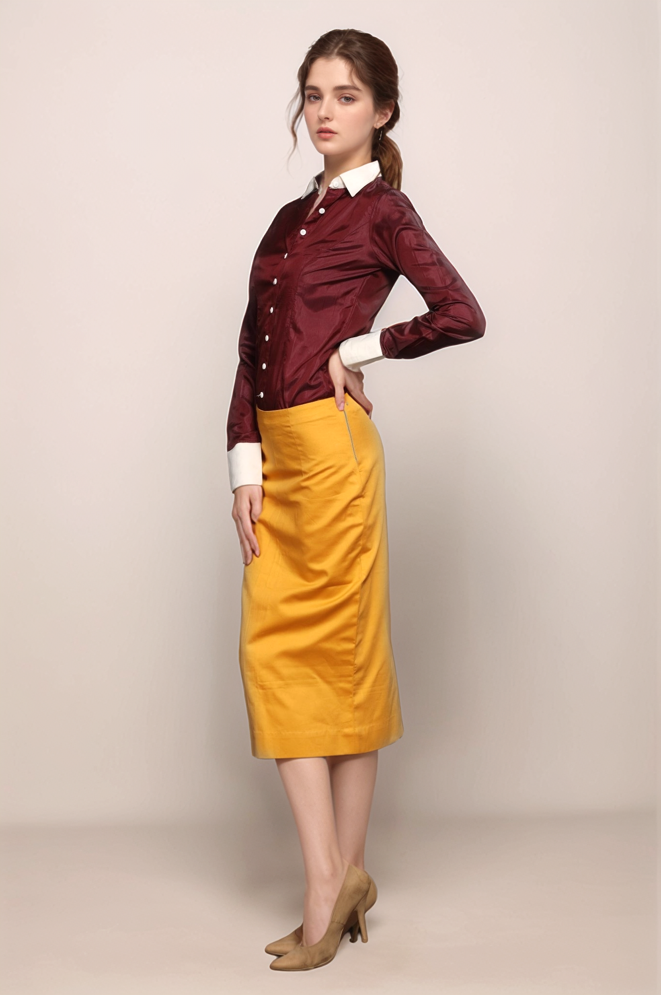 Yellow Pencil Skirt
