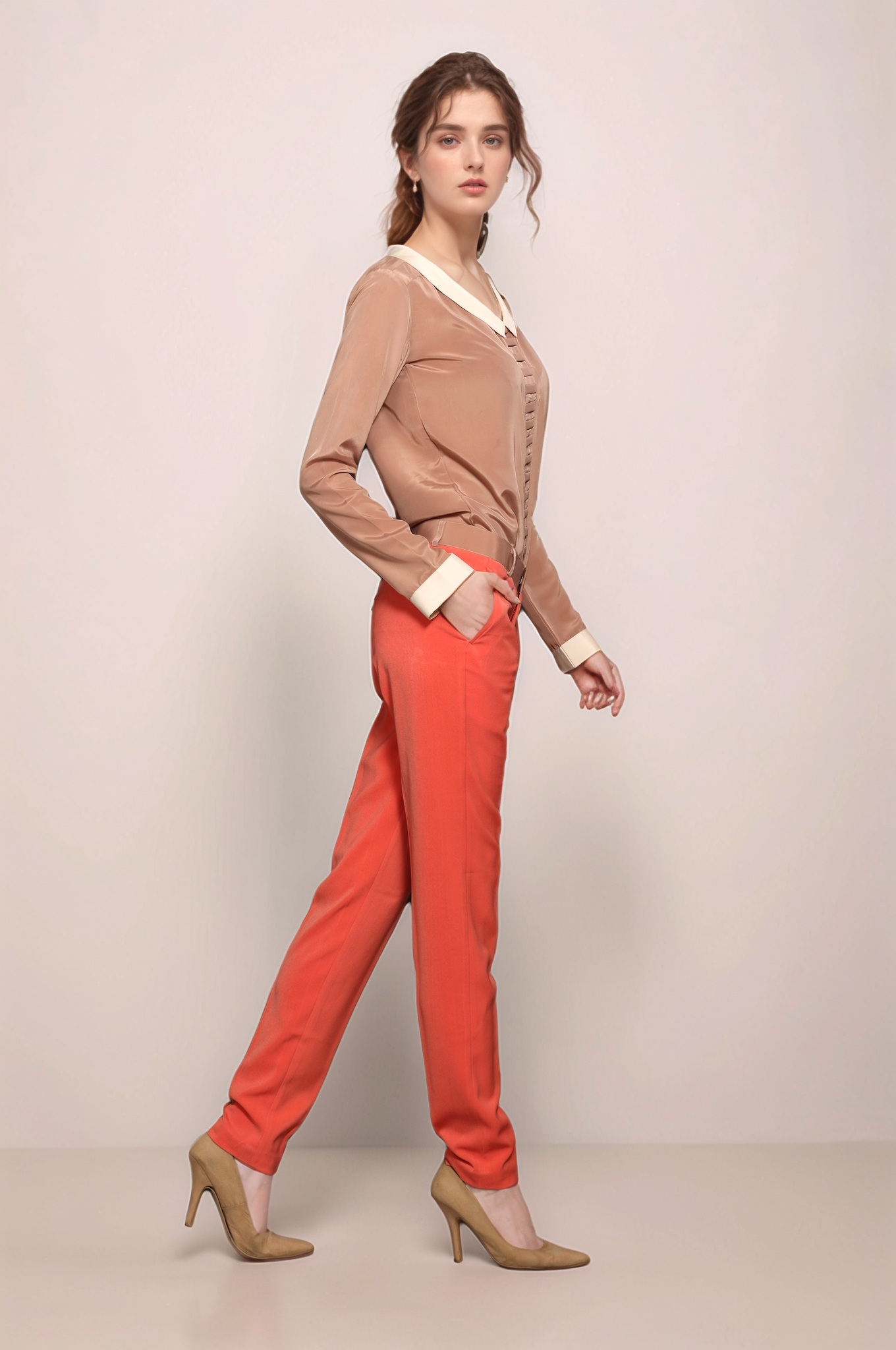 Peach Formal Trouser