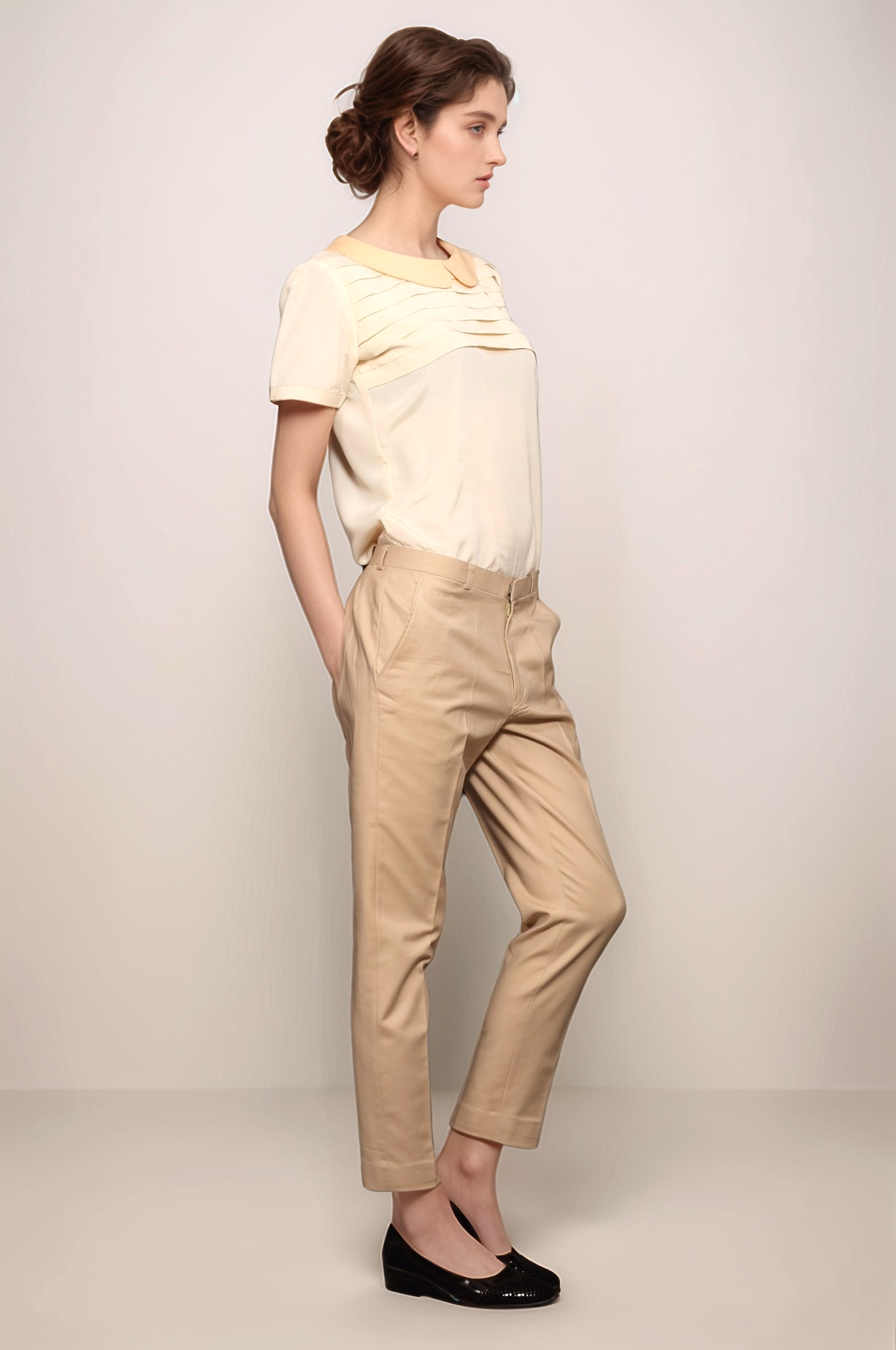 Beige Classy Trouser