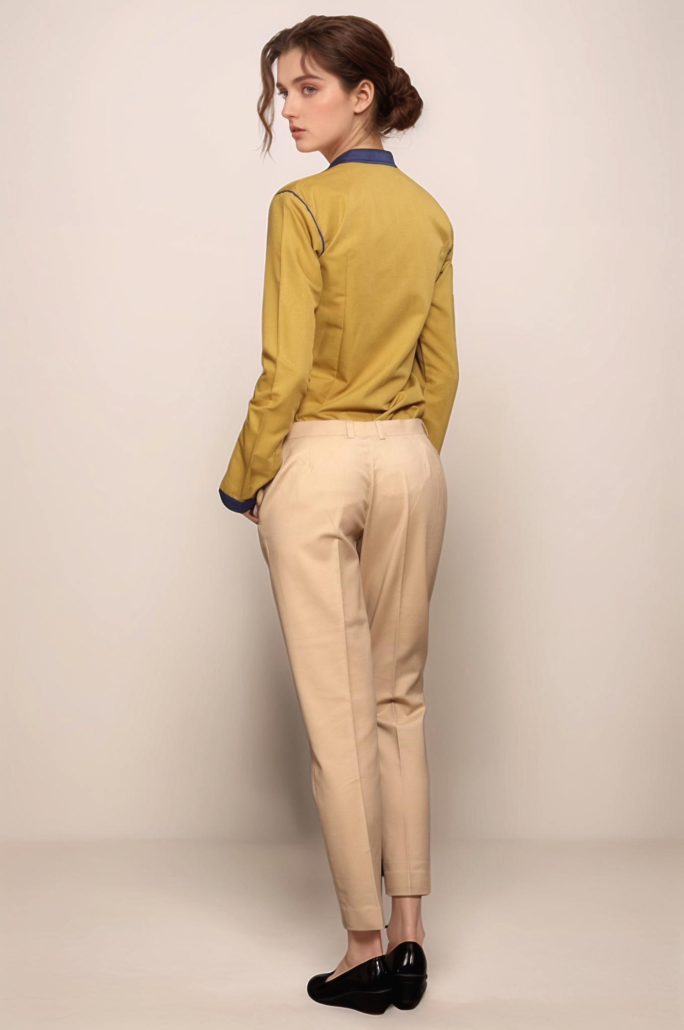 Beige Formal Trouser