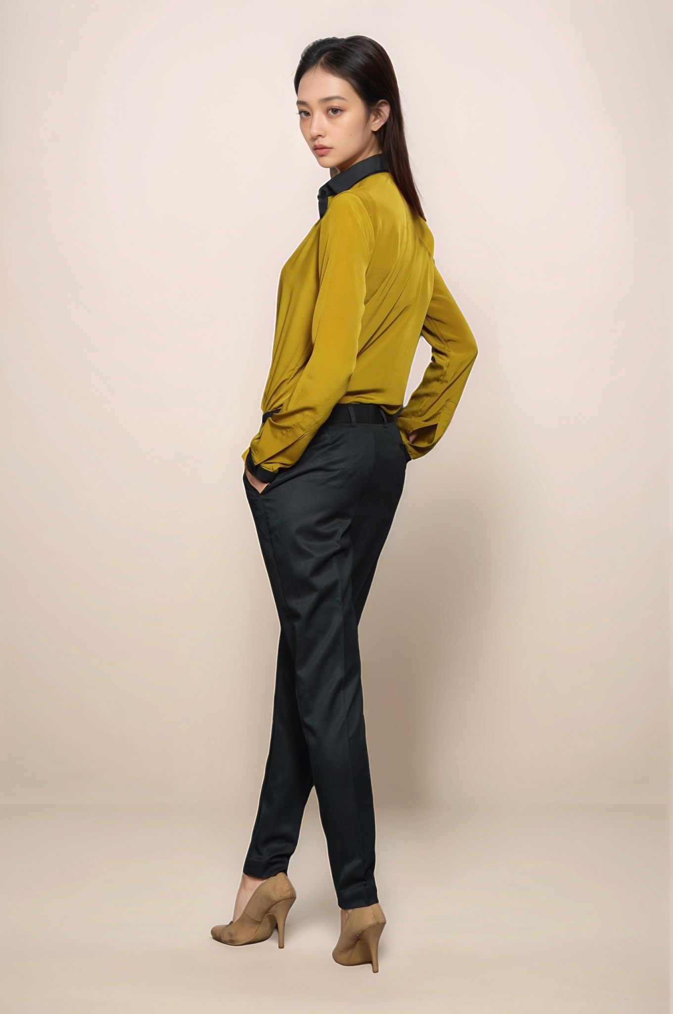 Olive Green Formal Trouser
