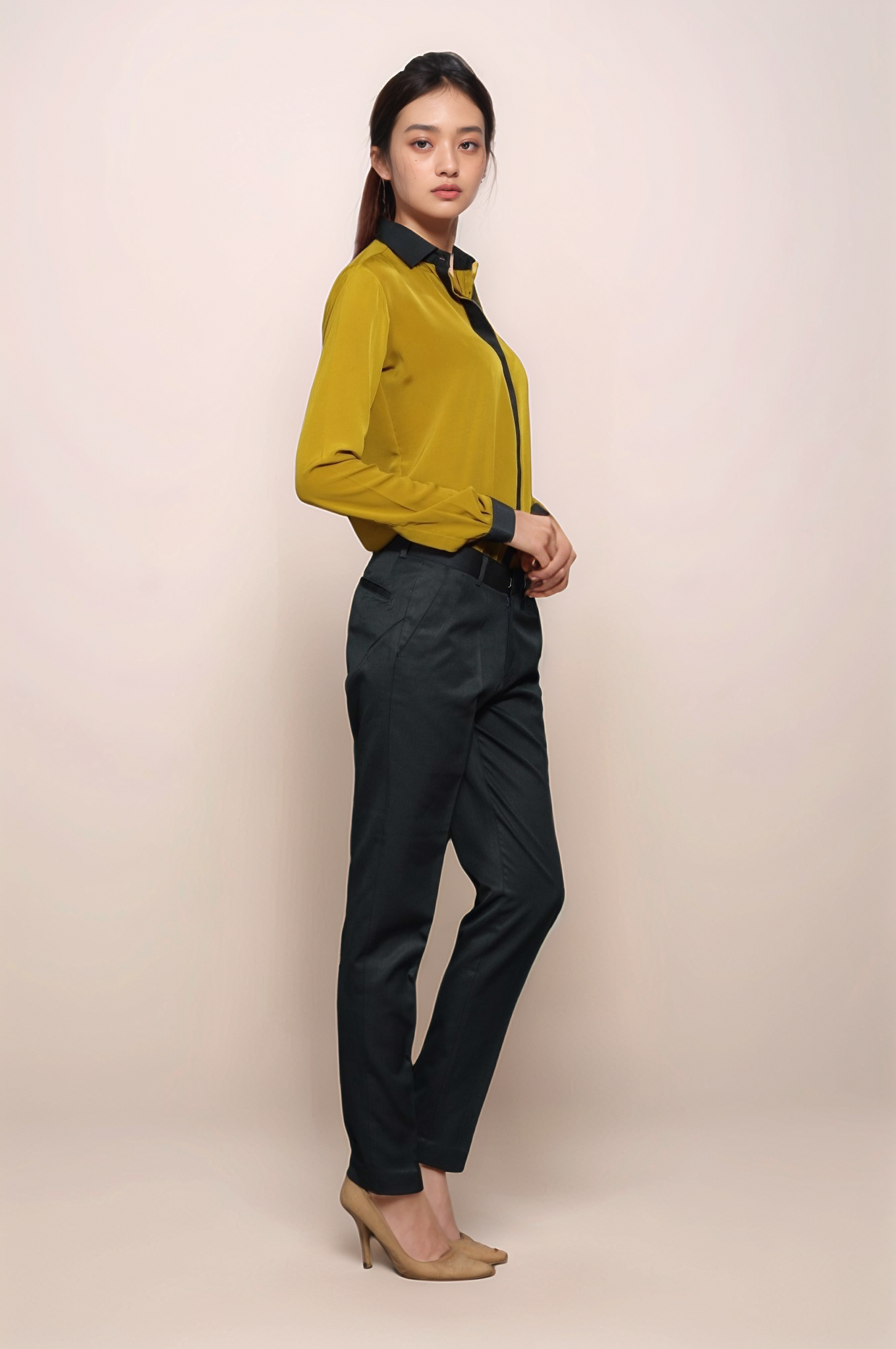 Olive Green Formal Trouser