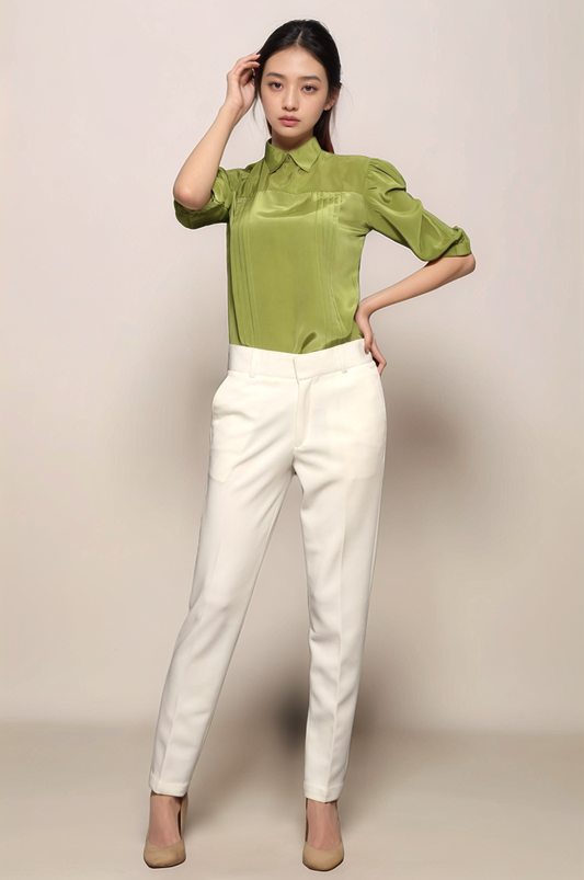 Off White Slim Fit Trouser