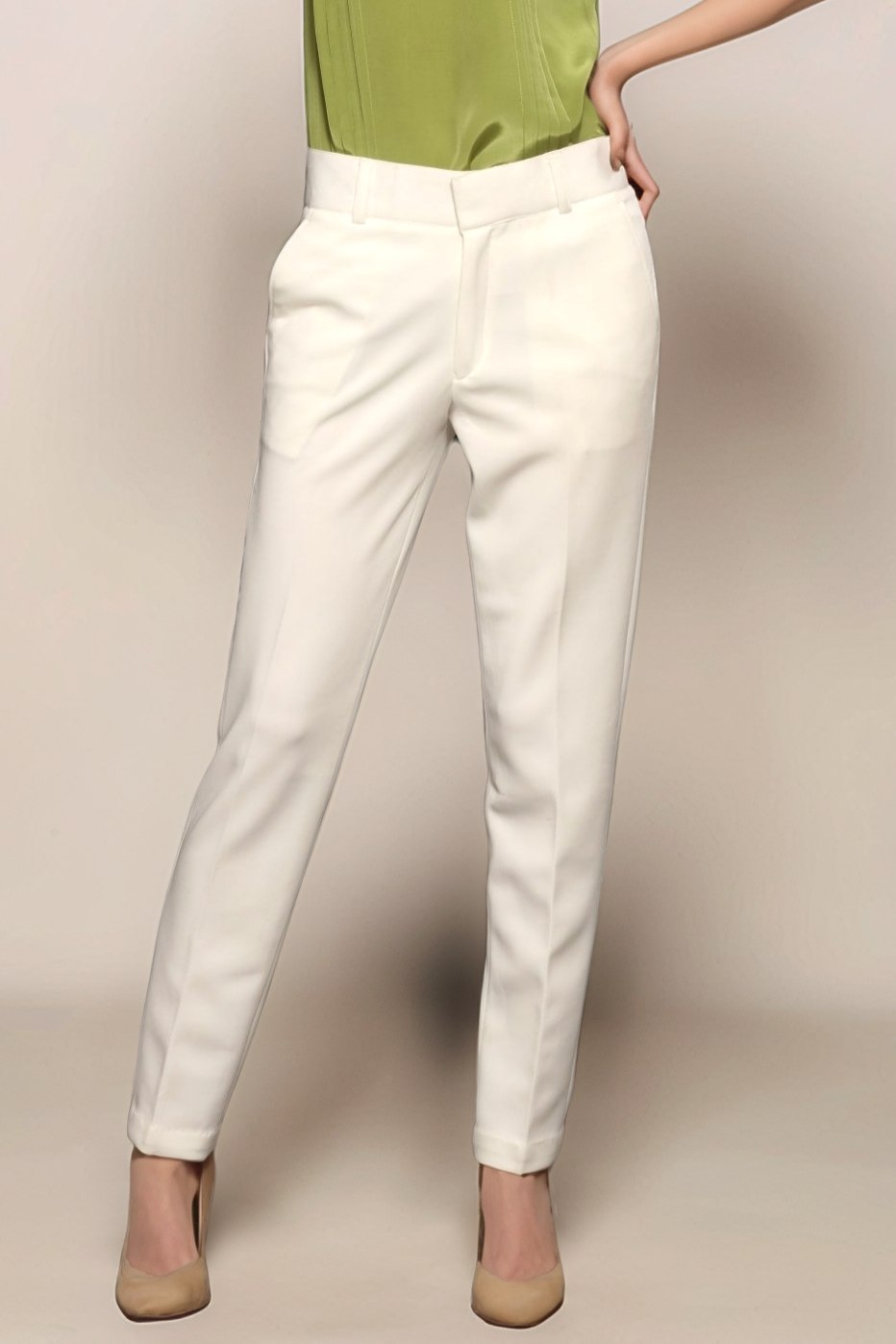 Off White Slim Fit Trouser