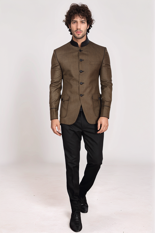 Brown Jodhpuri Blazer