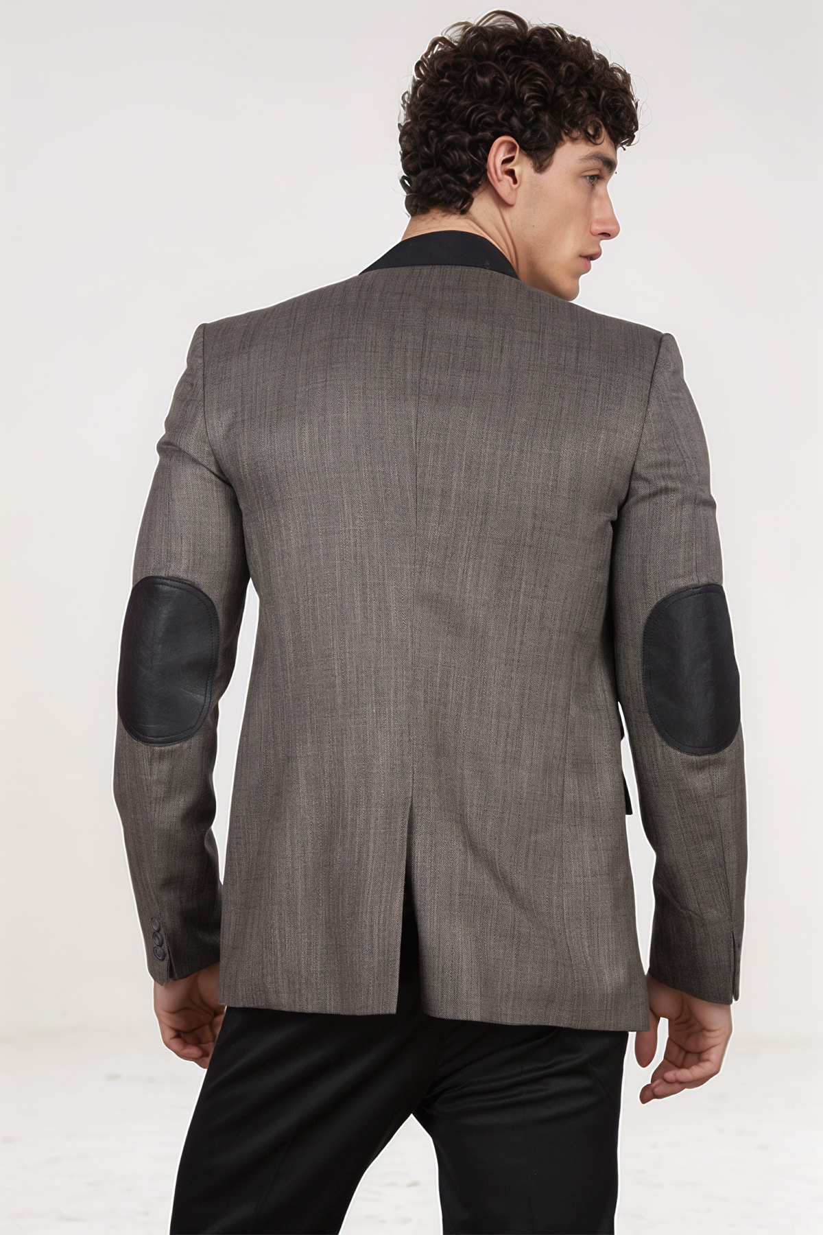 Dark Grey Textured Blazer