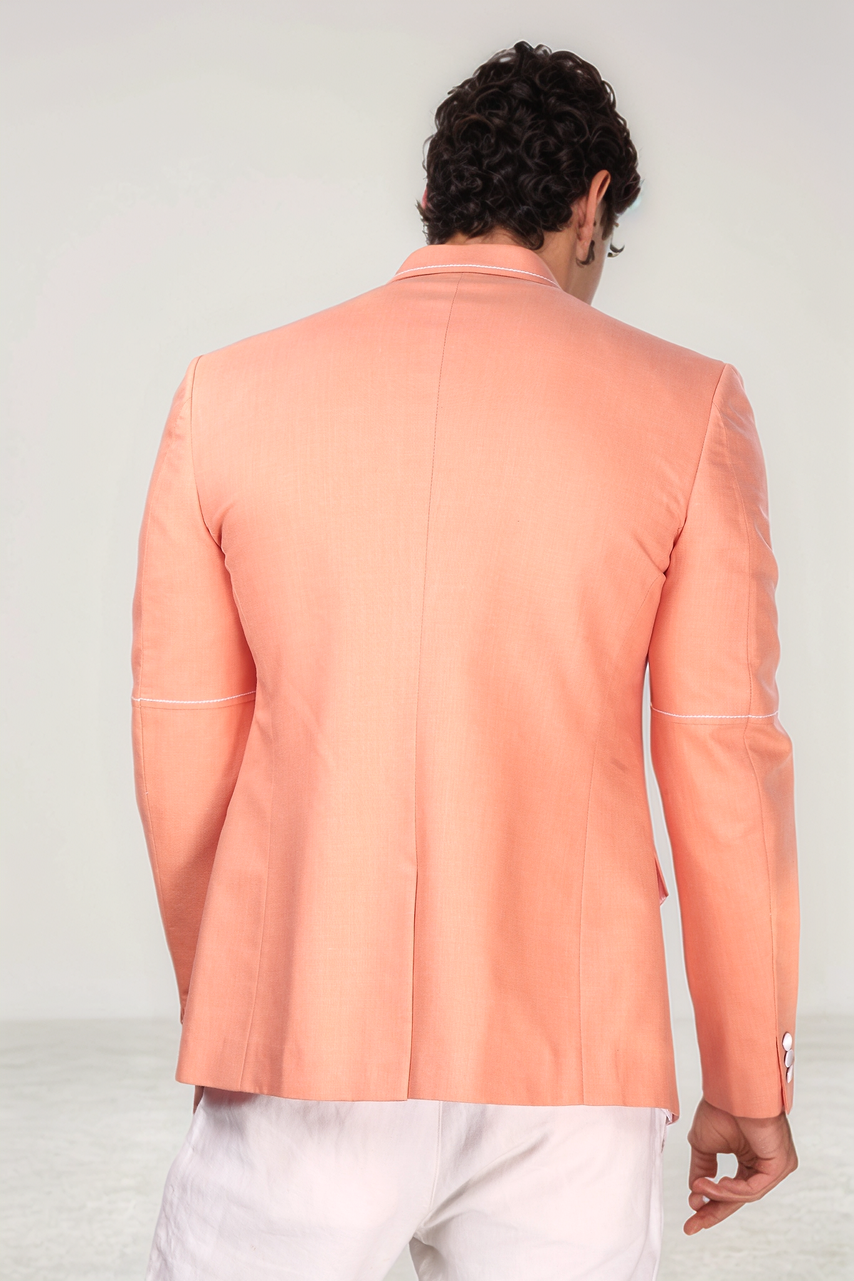 Peach Single Breasted Blazer
