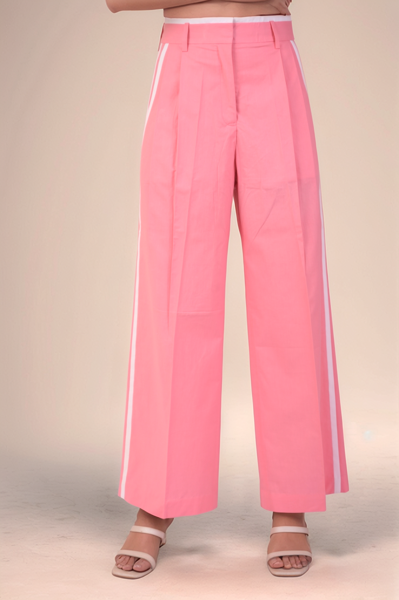 Pink Piping Cotton Waistcoat