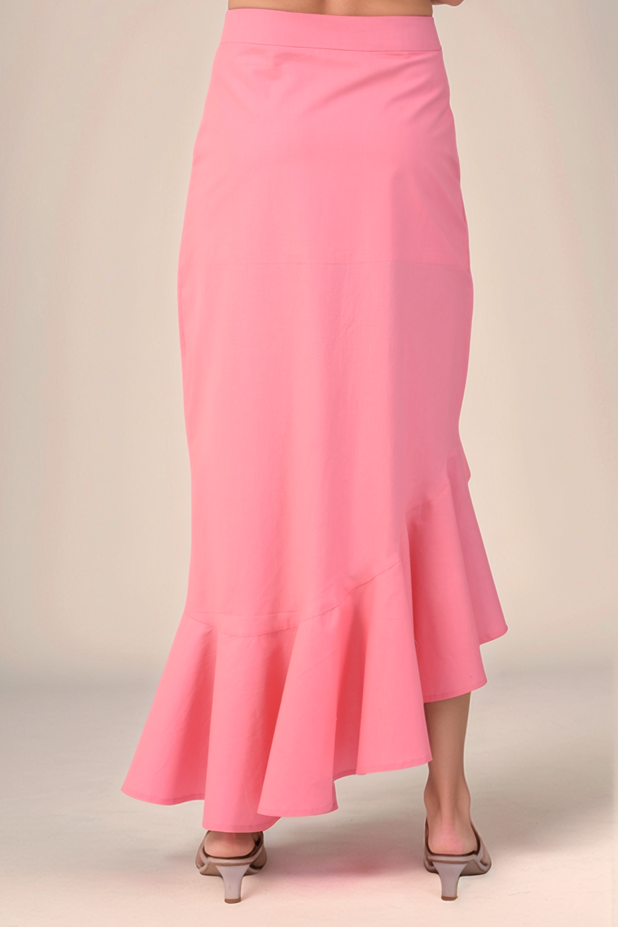 Pink V-Neck Crop Cotton Co-ord suit
