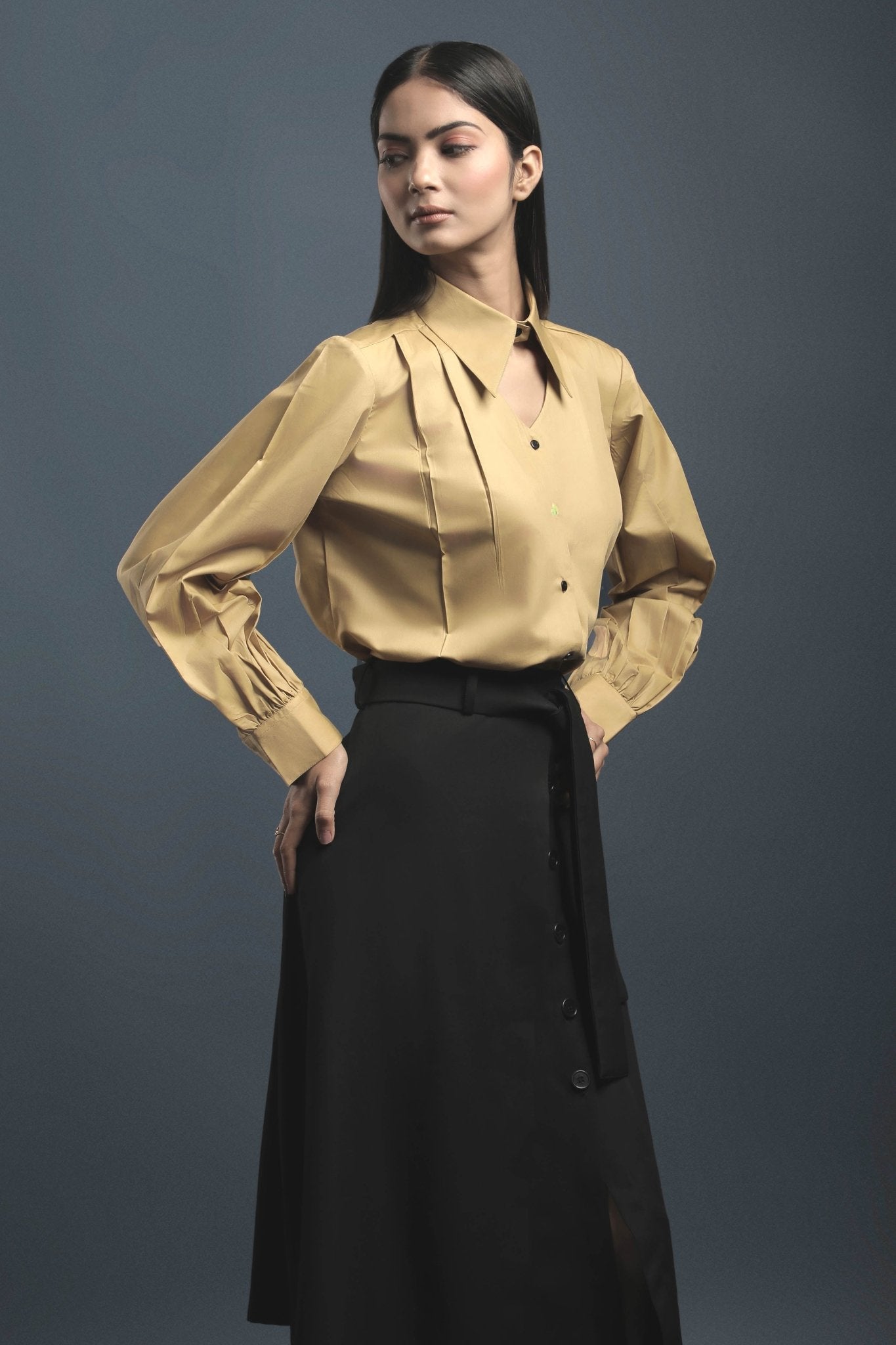 Beige Classy Shirt - Dheeraj Sharma
