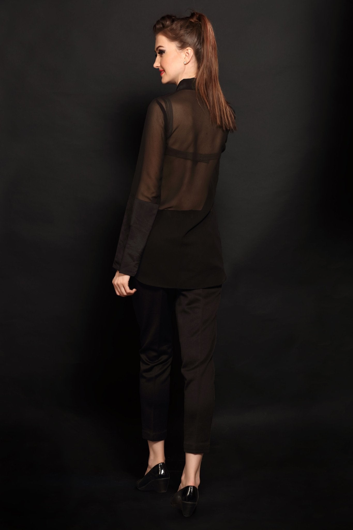 Black Panel Shirt - Dheeraj Sharma