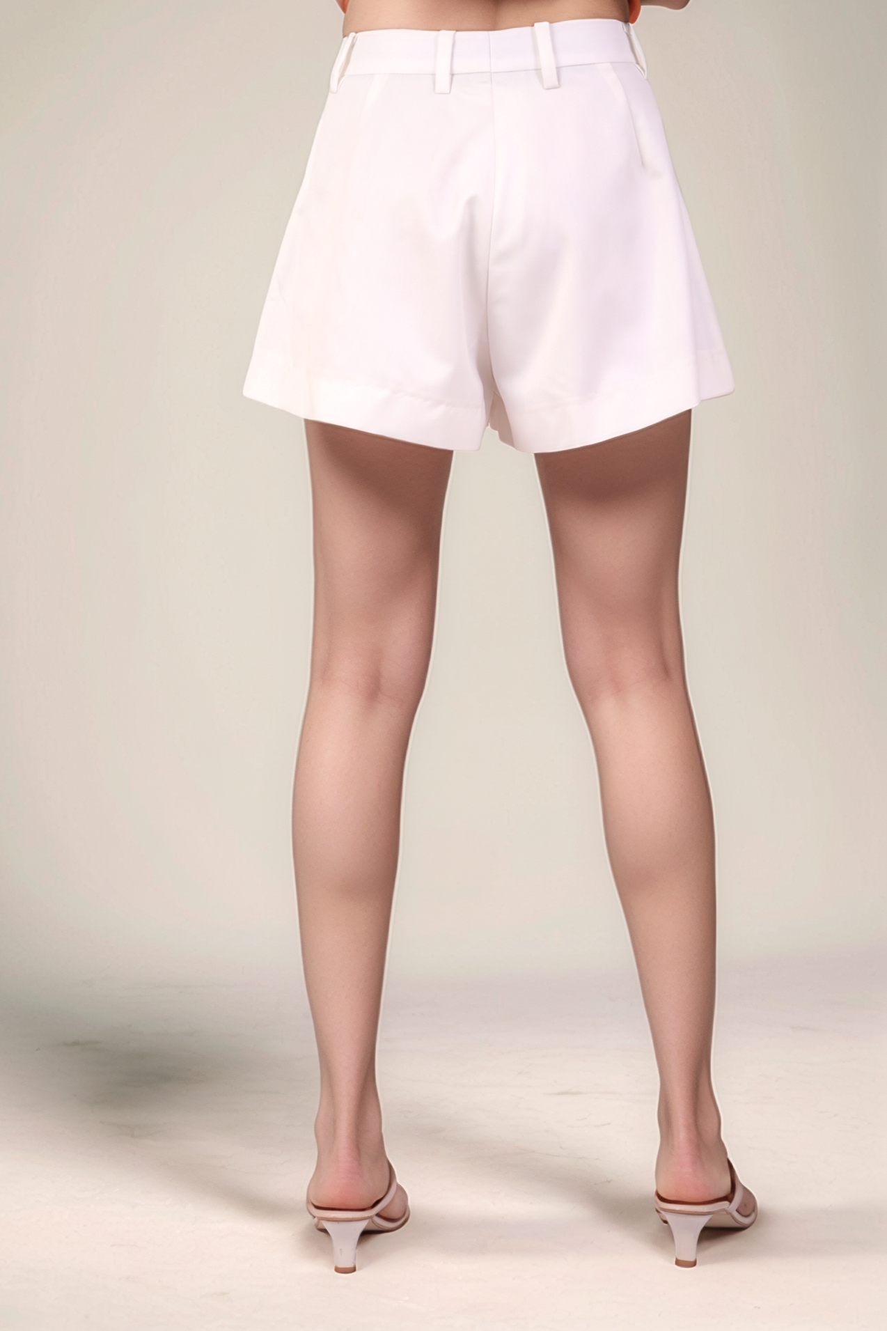 White Cotton Loose Shorts