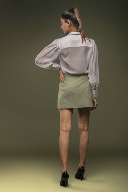 Mint Green Short Skirt