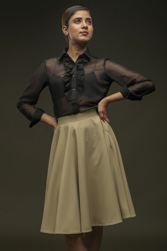 Sage Khaki Umbrella Skirt