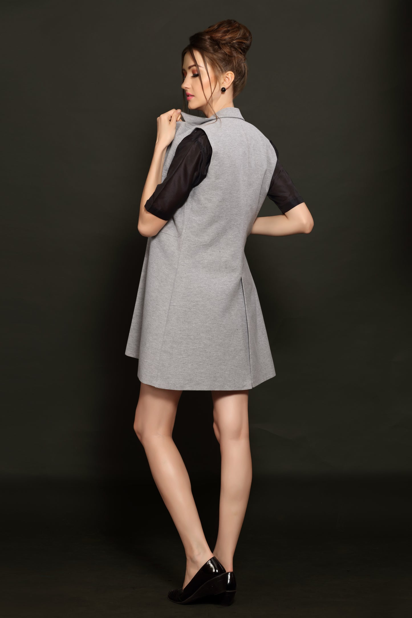 Light Grey Long Waist Coat