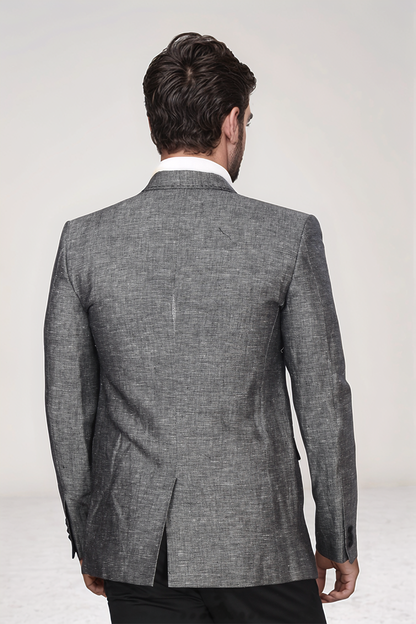 Grey Linen Blazer