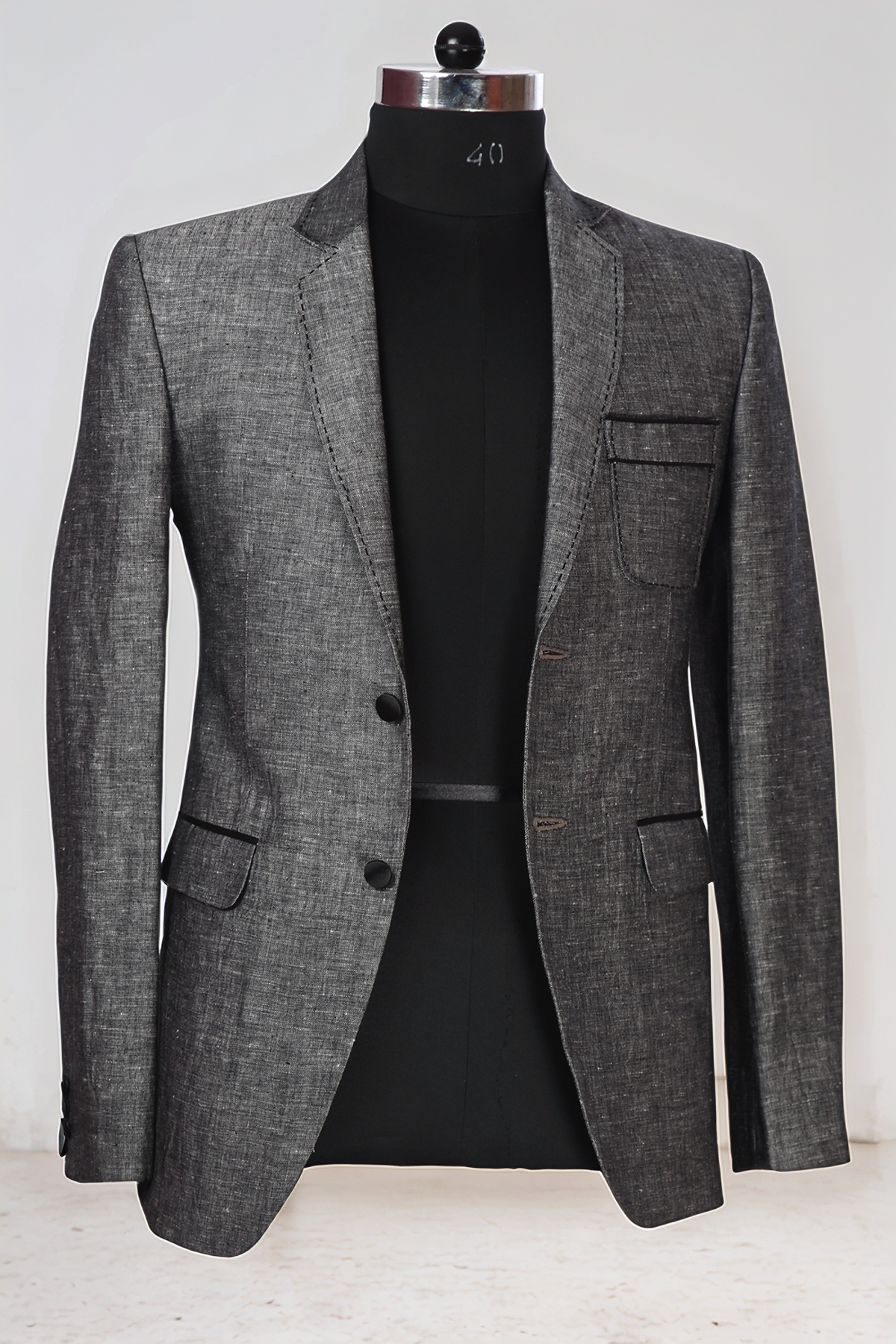 Grey Linen Blazer