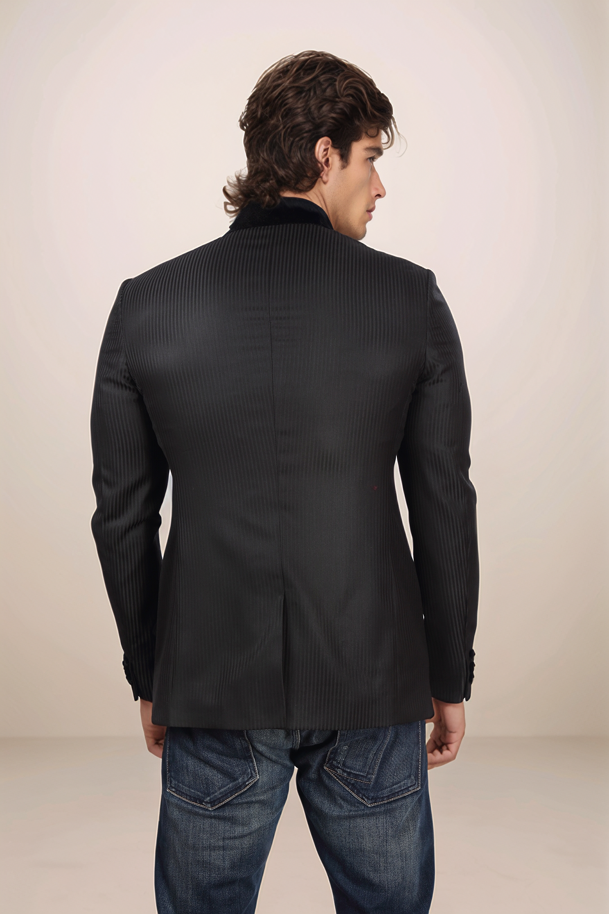 Black Jodhpuri Single Breasted Blazer