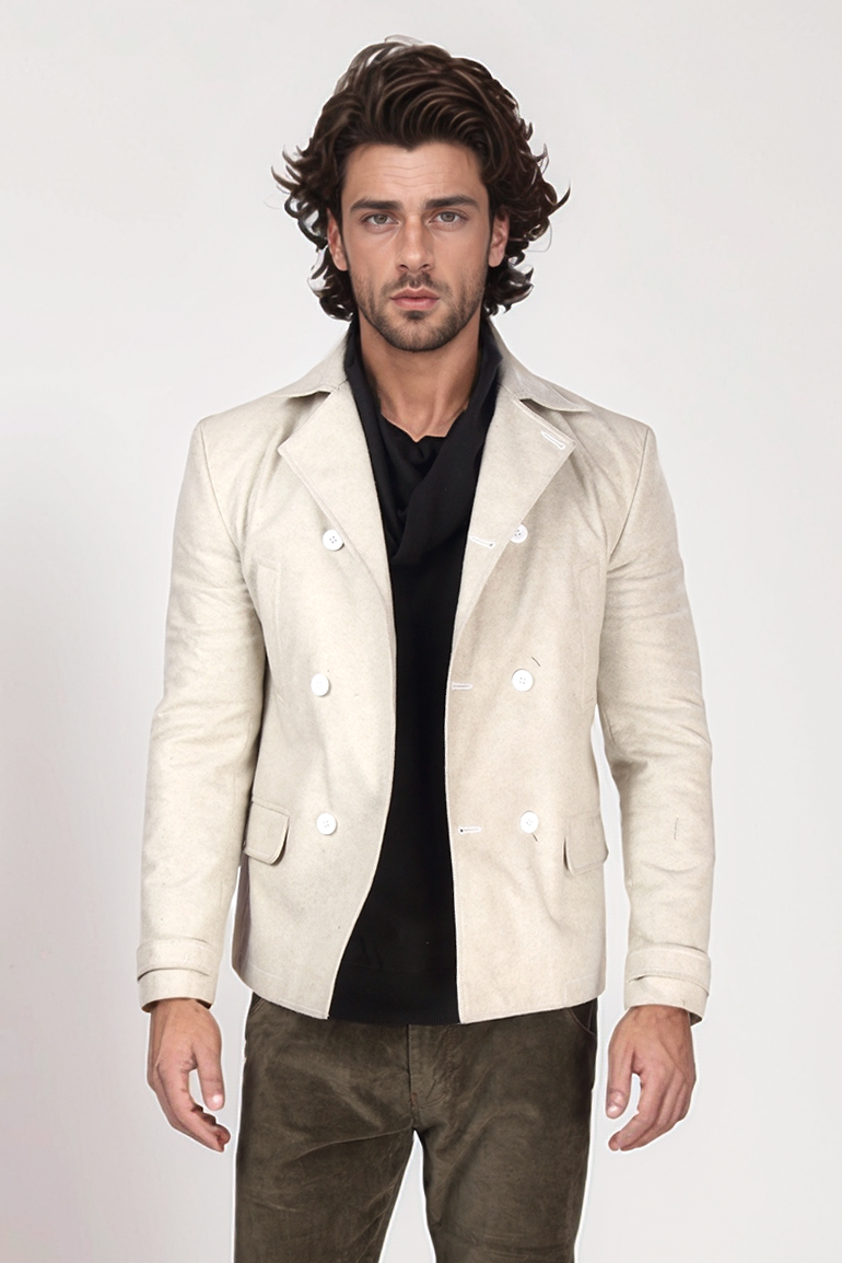 Ivory Felt Blazer