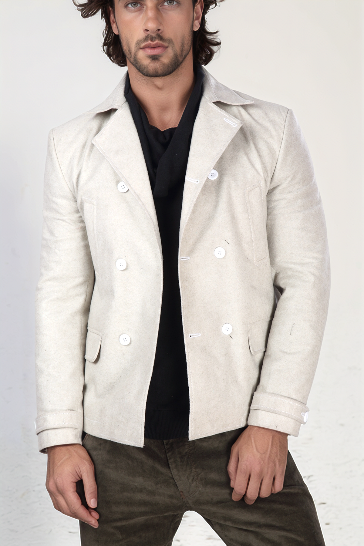 Ivory Felt Blazer