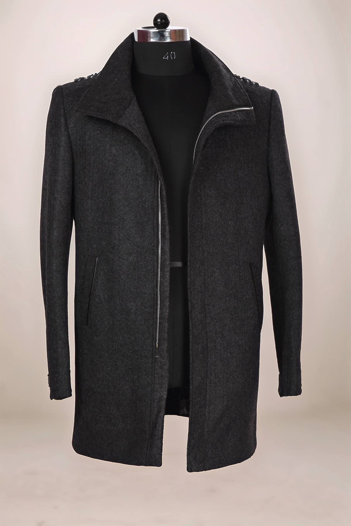 Charcol Black Long Coat