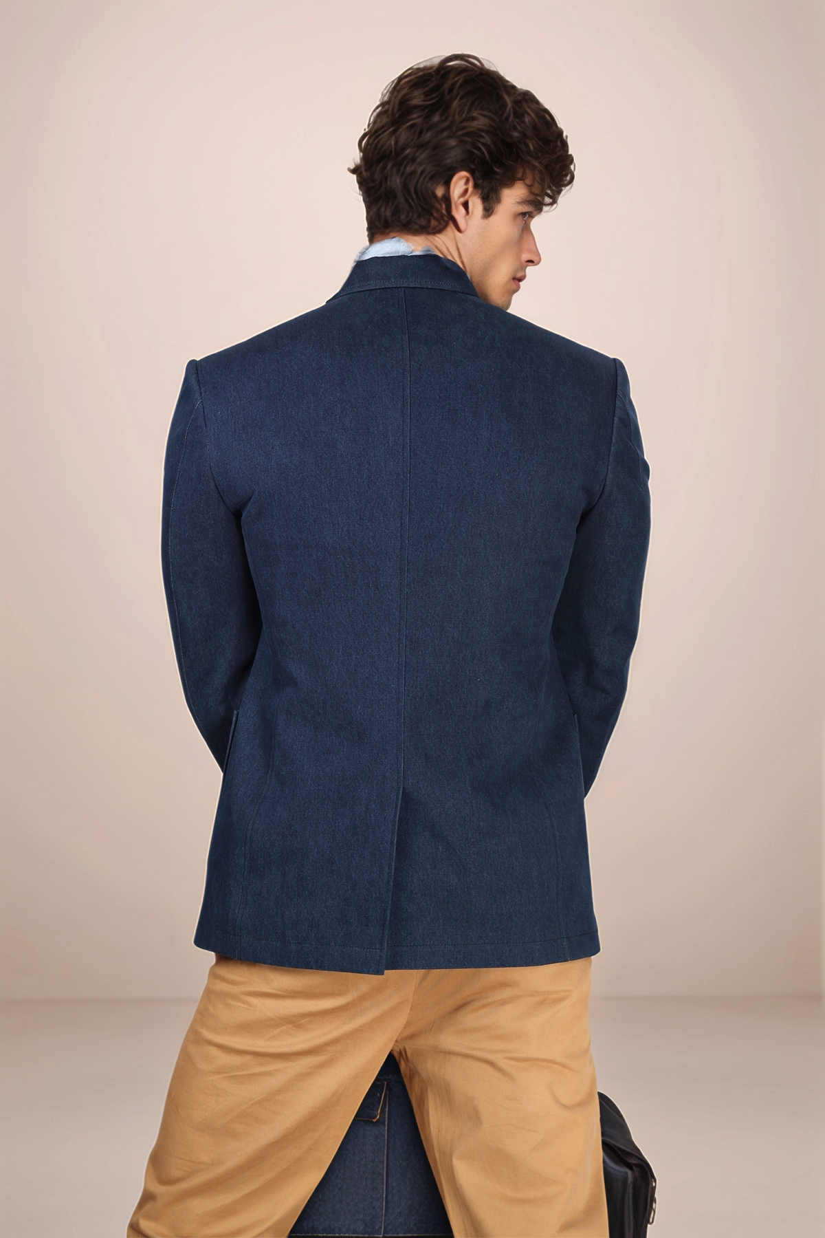 Blue Single Breasted Blazer