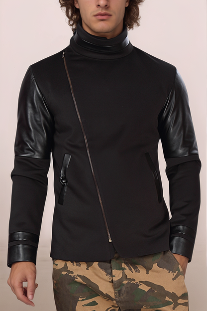 Black Cross Zip Jacket