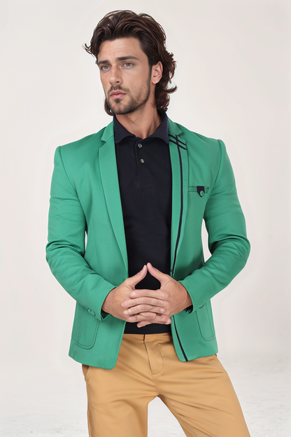 Green Single Breasted Blazer