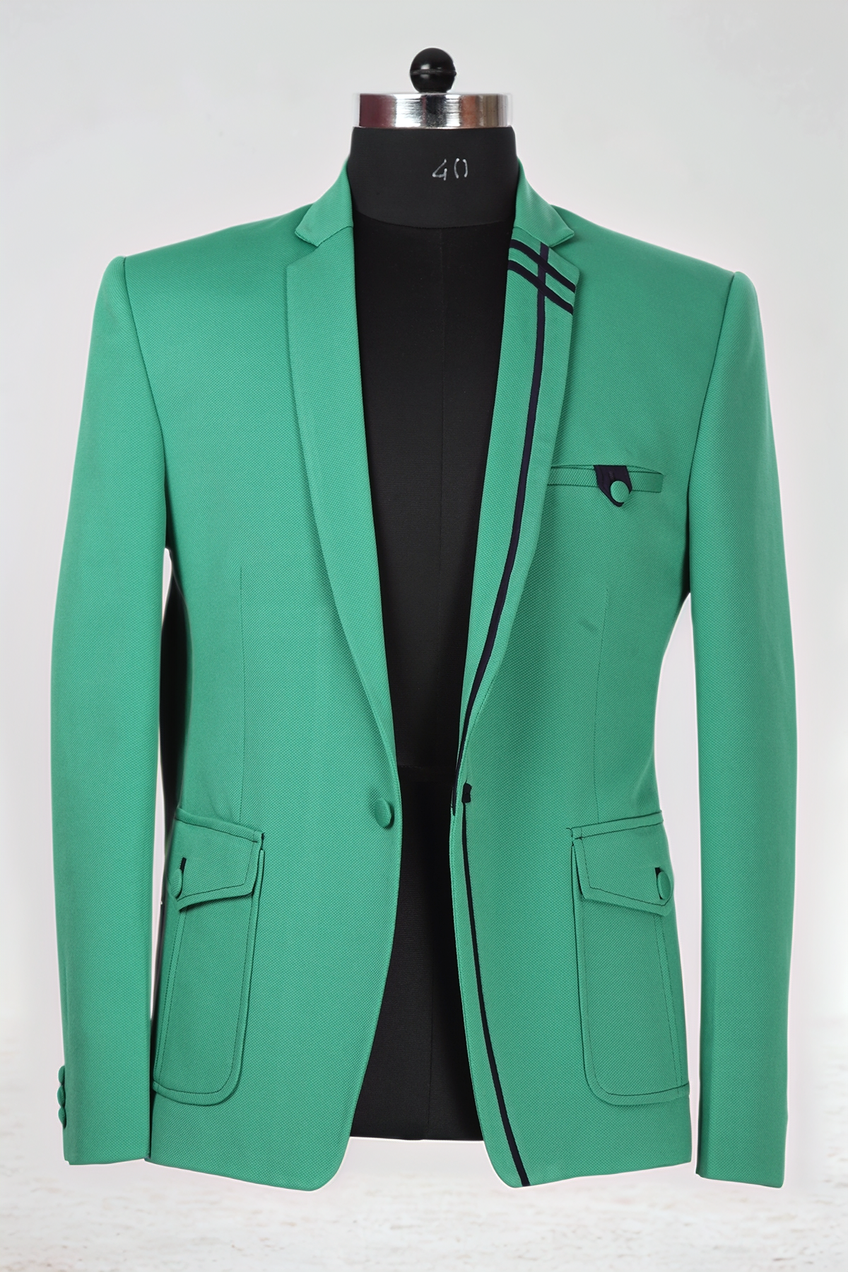 Green Single Breasted Blazer