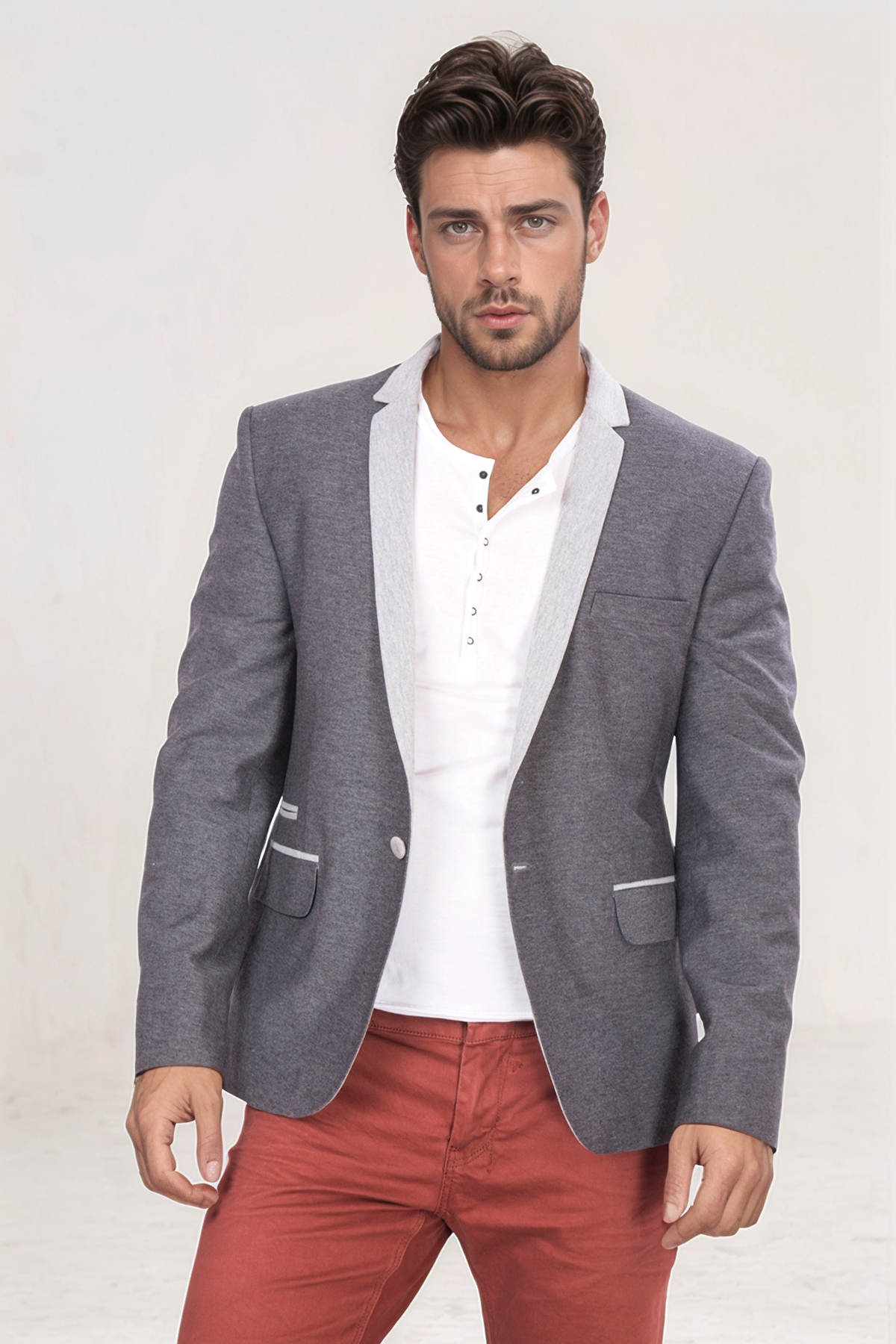 Dark Grey Jersy Blazer